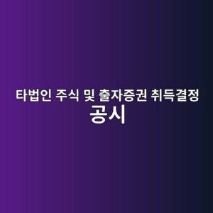 타법인 주식 및 출자증권 취득결정 공시에서 취득자금 조달구조 분석하기 11 ed8380ebb295ec9db8 eca3bcec8b9d ebb08f ecb69cec9e90eca69deab68c ecb7a8eb939deab2b0eca095 eab3b5ec8b9c 1787956476