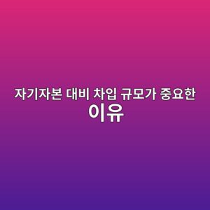 단기차입금 증가액보다 자기자본 대비 차입 규모가 중요한 이유 2 ec9e90eab8b0ec9e90ebb3b8 eb8c80ebb984 ecb0a8ec9e85 eab79cebaaa8eab080 eca491ec9a94ed959c ec9db4ec9ca0 1791806810